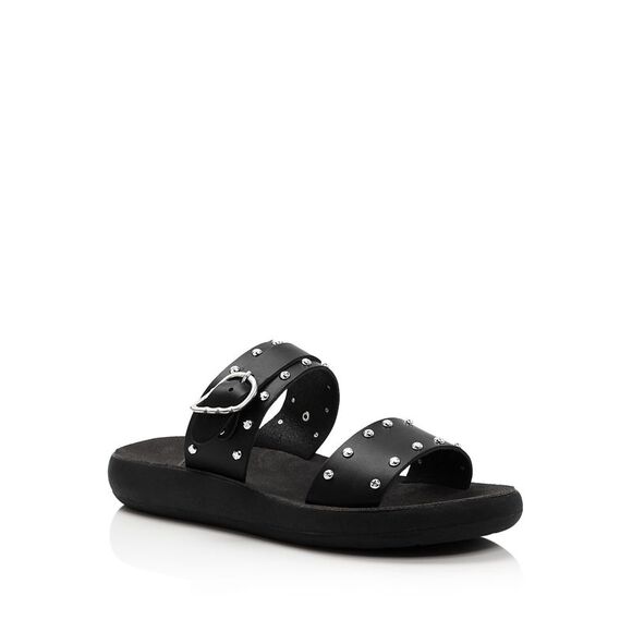 ANCIENT GREEK SANDALS Shoes - ANCIENT GREEK SANDALS Womens Black Preveza Wedge Slide Sandals 39